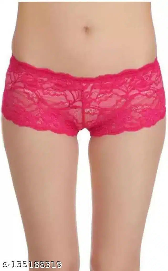 Net Briefs for Women (Pink, 4XL)