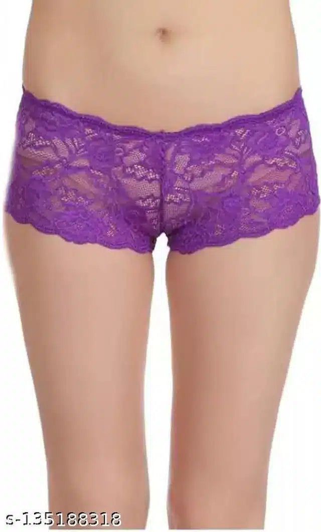 Net Briefs for Women (Purple, L)